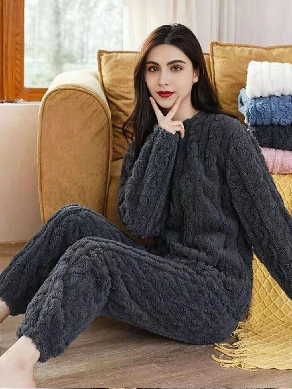 PIJAMA PLUSH CORDERITO DE POLAR